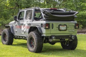 Jeep Wrangler Unlimited JLU Rear Bumper - Fishbone Offroad - Bumper Delete - Black - `18-`27